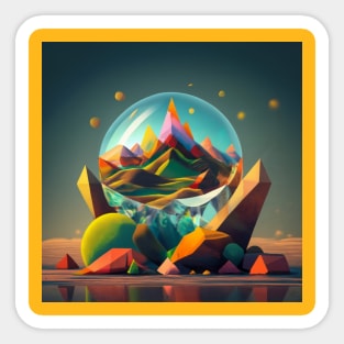 Abstract Desert Landscape Sticker